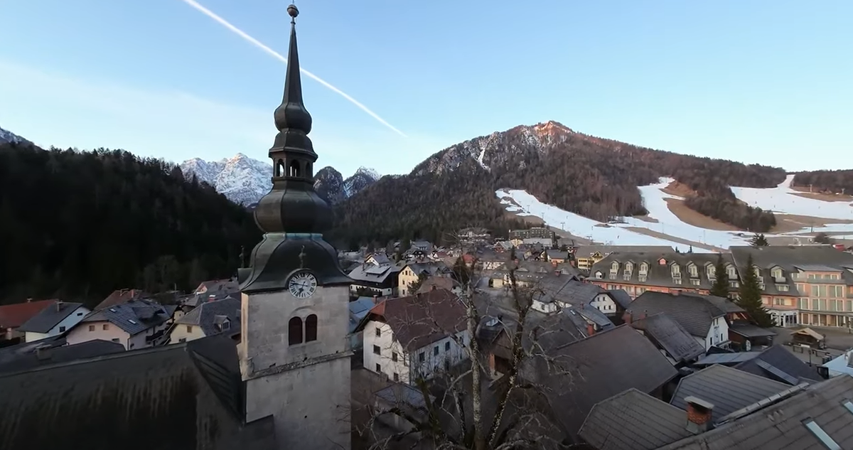 Kranjska Gora village in winter