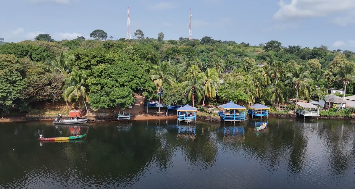 The shoreline of Lake Volta