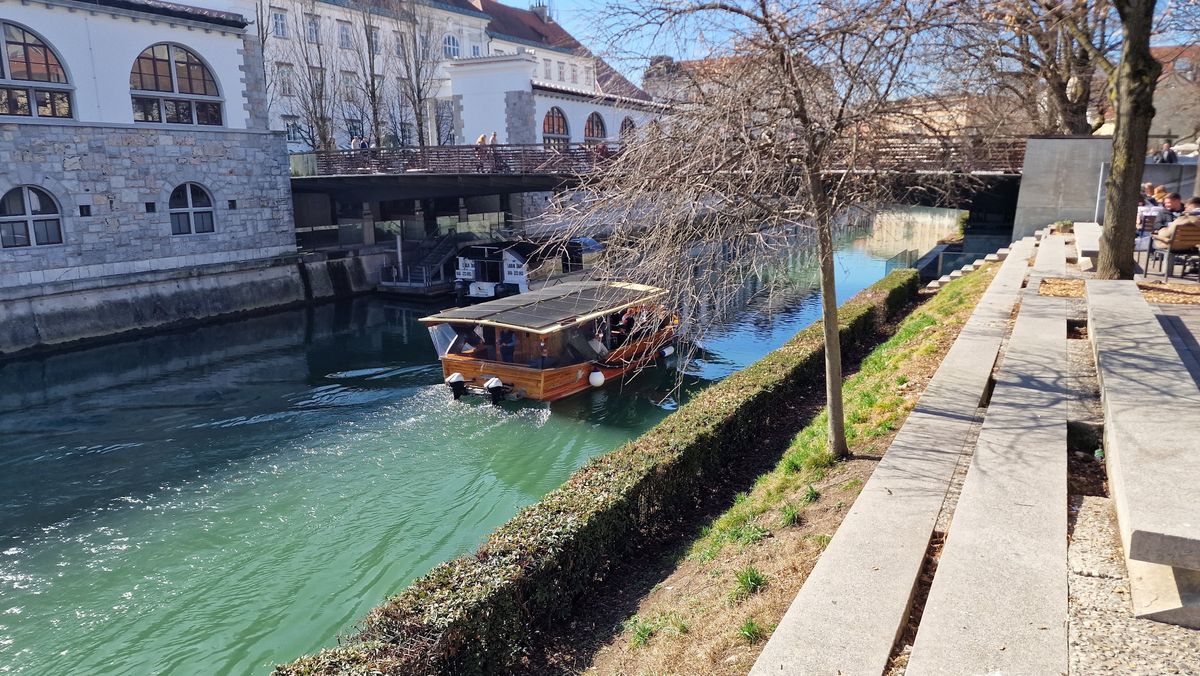 Ljubljana's riverside old town