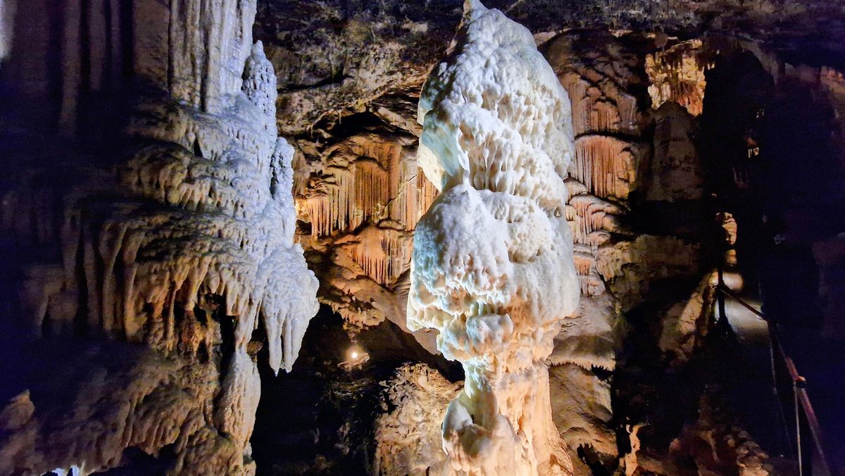 Inside Postojna Cave